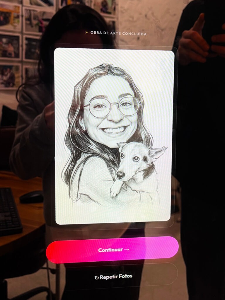 O Espelho Mágico que Desenha os Seus Convidados (Em Vez de Apenas Fotografar)